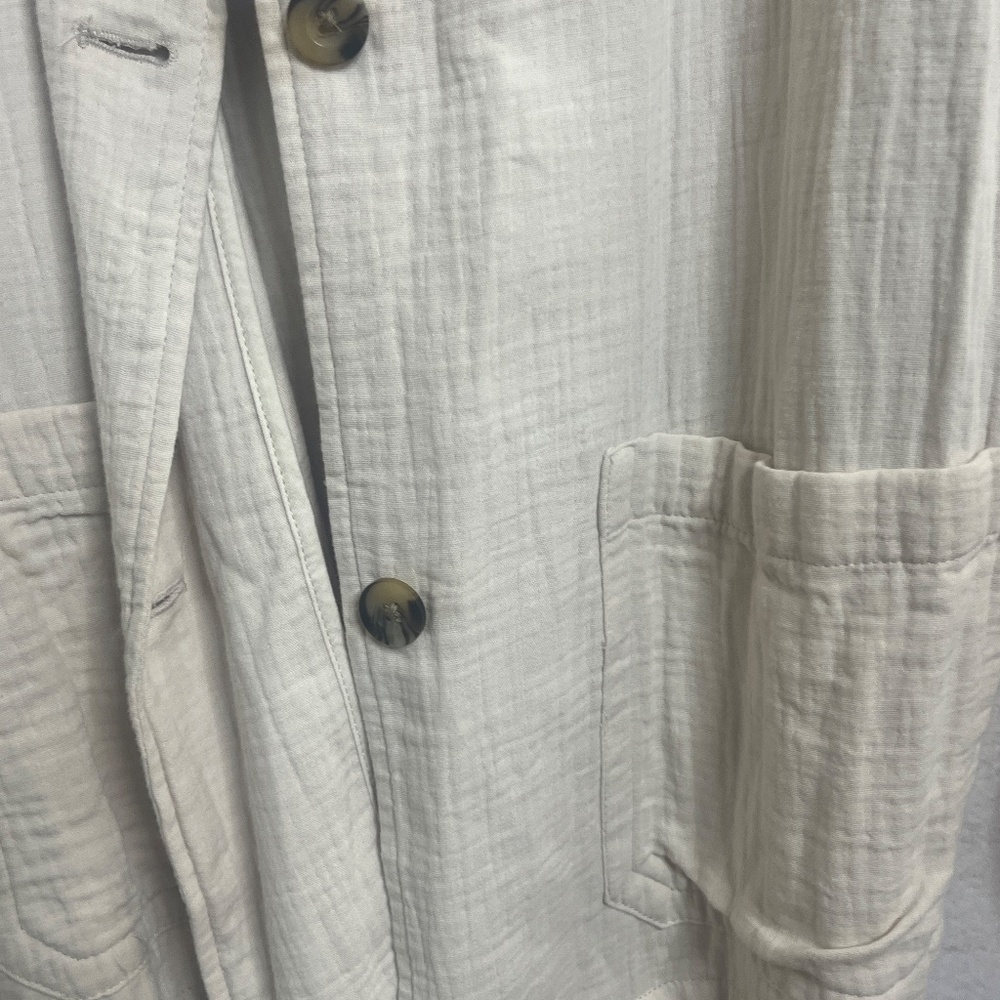 a.n.a A New Approach Cream Lightweight Blazer Jacket L - Picture 7 of 12